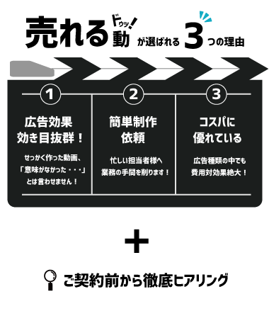 売れるドウッ!が選ばれる3つの理由
